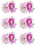 Pink Hair BFFs Chibi Sticker