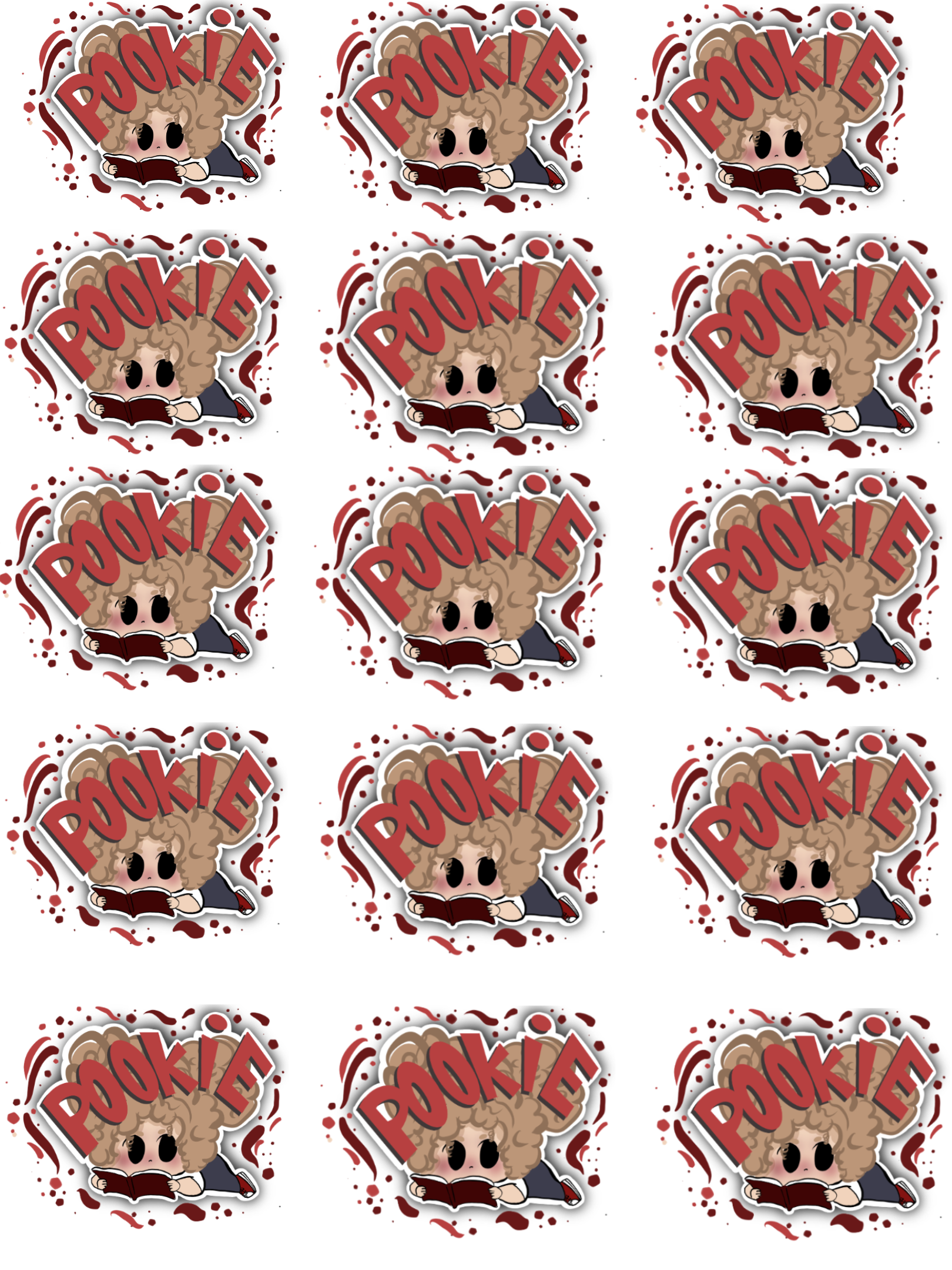 Pookie Curly Hair Sticker