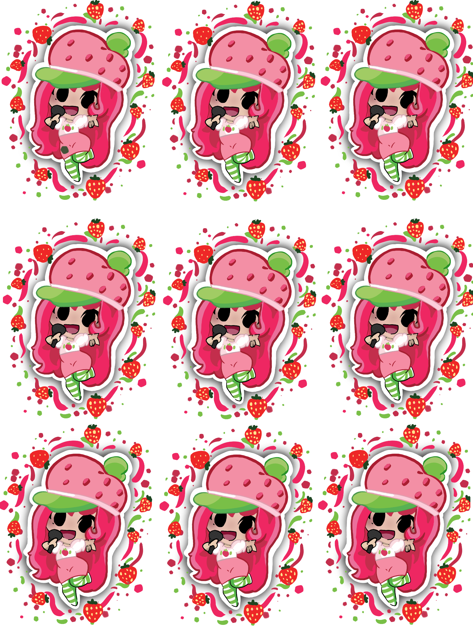 Strawberry shortcake sticker