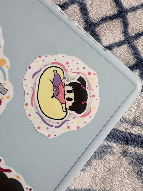 Cozy Girl Pillow Sticker Sheet